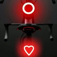 AliExpress NONE 1pc Rechargeable Bike Light,Heart-Shape Round Led Bicycle Front Rear Caution Light,Waterproof Bicycle Tail Light Night Riding