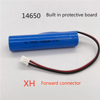 2-4pcs/lot 14650 3.7V 1500MAH Lithium Ion Li-ion Rechargeable Battery for Flashlight Speaker