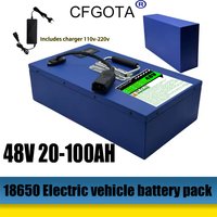 48V Scooter Battery 18650 20AH-100AH, 500W-3000W, Built-in BMS 40AH, Charger Included, 24H Dispatch