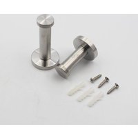 New 1Pcs with Screws Single Clothes Hook Cylindrical Stainless Steel Hat Towel Rack Bathroom Hardware Accessories Silver Black