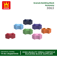 Wange 128Pcs/Lot 3063 85080 Curved Building Blocks Moc Accessories Compatible with Bricks DIY Children Toys Assembly Gift Box