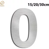 15/20/25/30cm Stainless Steel House Number Silver Address Sign #0-9 Huisnummer Outdoor Numbers Home Numeros Casa Exterior Big