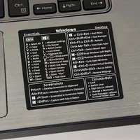 5pcs Windows Shortcut Button Sticker - Save Time and Boost Productivity Graphic Self-Adhesive, Semi-Glossy, PVC Material