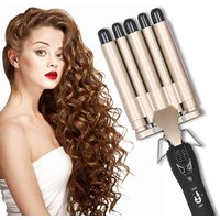 Home Use New Three Barrel Ceramic Ionic Big Wave Curler Curling Iron With Triple Barrel Hair Waver Hair Curler