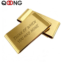 QOONG 3 Colors Double Layer Metal Pocket Wallet Stainless Steel Double Sided Credit Card Holder Money Clip Bill Cash Clamp