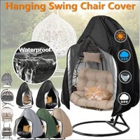 Patio Hanging Egg Chair Cover Waterproof 210D Heavy Duty Windproof Single/Double Swing Seat Chair Slipcover Garden Dust Protect image 4