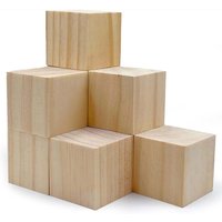5cm 2pcs Wooden Blocks for Crafts Blank Wood Blocks for Crafts, Large Wood Cubes for , Crafting, DIY Projects, Letters, Stamps,