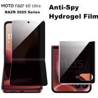 Outer Inner Anti-Spy Screen Protector For Motorola MOTO Razr 60 Ultra RAZR60 Plus 2025 2024 Matte Soft Privacy Film Bubble-Free
