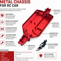 1/16 RC Car CNC Aluminum Metal Chassis Mod Parts Fit SCY PRO Series JJRC C8805 Q130A Q130B Q141 Upgrade Replacement Spare Parts