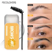 1Pcs Natural Transparent Pomade Eyebrow Styling Soap Brows Gel Wax Fixer With Brush Make-up for Women Eyebrow Cosmetics