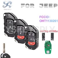 For Jeep Flip Key Fob 433MHz 4A Chip 2/3/4 Button Folding Remote For Wrangler Gladiator Rubicon 2018+ FCCID:OHT1130261