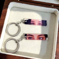 Customized Eye Photo Keychain Personalized Simple Women's Acrylic Keychain Jewelry Accessories Birthday Gift