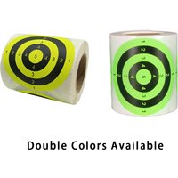 200 Pcs/Roll, 7.5 CM Diameter, Yellow and Green Dual-color available, With numbers, Fluorescent Shooting Practice Aiming Sticker