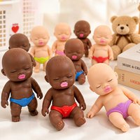 Creative Natasha Black Baby Dolls Squeezeable Toys Keychains Relieve Stress Decoration DIY Doll Dressing Up For Adults Kids