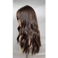 Dark Brown Loose Wave Lace Front Wig 13x4 Synthetic Hair for White Black Women Glueless Futura Cosplay Wig female Natural Lace