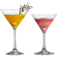 Classic Clear V-Shape Martini Glasses Set Straight-stemmed Cocktail Wine Glasses Gift for Engagement Party Work Gatherings