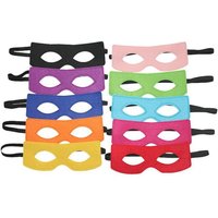 Multicolor Felt Masks Eye Masks Half Mask Cosplay Props with Elastic Ribbon for Halloween Masquerade Party