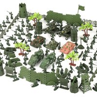 World War II Soldier Model Plastic Military Vehicle Tank Set War Sand Table Toy Cannon Airplane Boys Static Model Kit