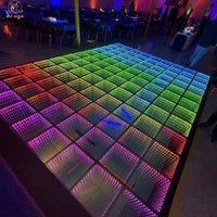 LED Dance Floor Magnetic Pista De Baile 3d Infinity Mirror Led Floor Panel for bar Wedding Disco Party Decoration