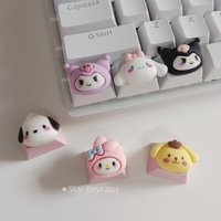Personalized Key Cap Cute Sanrio Kurumi Melody Keycaps 1.25u Ctrl / Fn / Alt Key Replacement Keycaps Girl Gift