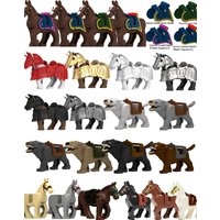 Medieval Military Napoleonic Series Building Blocks Russia Polish Knight Soldier Figures Cavalry Saddle War Horse Bricks Toy Boy