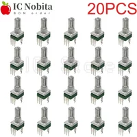 20PCS RK097 Potentiometer Vertical Single Link B2K 5K 10K 20K 50K 100K 500K 1M Ohm 15mm Gearless 3Pin