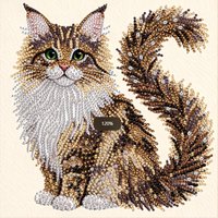 2d flat printingDiamond Painting Set| Fluffy Kitten Theme, Handmade, 2D Flat Print, Irregular Diamonds, Canvas Material,