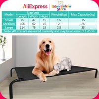 Elevated Breathable Dog Bed Pet Bed Dog Cat Folding Pet Elevated Camping Pet Bed 15/25/35kg Max Capacity