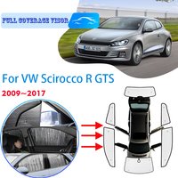 Car Full Coverages Sunshades For VW Volkswagen Scirocco R GTS 2009~2017 2015 2016 Anti-UV Sunscreen Window Sunshade Accessories