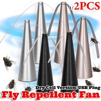 Portable Fly Fans for Table Fly Destroyer Keep Flies Bugs Battery/USB Powered Away From Food Outdoor Kitchen Fly Repellent Fan