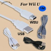 1/2PCS 1m USB Charging Cable For Wii U Controller Data PowerCharger Wire Cord Gamepad Console Power Supply Line