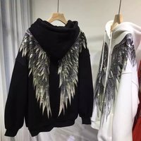 Jackets Women Hoodies Tops Coat Sequin Print Sweatshirts Full Sleeve Loose Splice Hot Drilling Y2k Thick Mid Length Top Coats