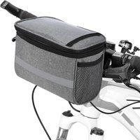 Insulated Handlebar Bag MTB Bicycle Front Bag Waterproof 600D Reflective Cooler Pannier Bag for Mountain Road Bike Cycling