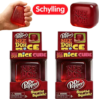 Dr Pepper X Schylling Nice Cube Squishy Stress Relief Toy Soft Squeeze Fidget Cube for Kids & Adults, Anxiety Relief Sensory Toy