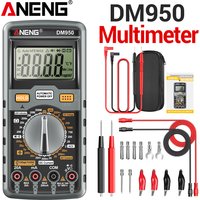 ANENG DM950 Digital Multimeter 1999 Counts AC/DC Voltage Tester Ammeter Ohm Current Capacitance NCV hFE Tester Electrician Tool