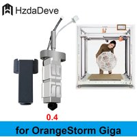 HzdaDeve 0.4 0.6 0.8MM Hotend for OrangeStorm Giga HotEnd And Nozzle Extruder Print Head Hardened Steel Nozzle