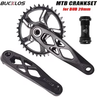 AliExpress BUCKLOS Mountain Bike Crankset Enduro Bicycle Crank with 29MM Dub BB68/73mm 170mm DH Crank Arm 32/34/36/38T MTB Chainring