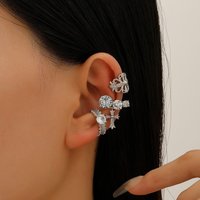 Copper Zircon Star C Shape Clip Earrings for Women Luxury Crystal Ear Cuff Without Piercing Girl Sweet Jewelry Accessories 2026