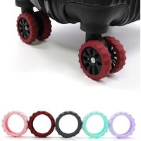 Universal Travel Luggage Caster Shoes Silicone Suitcase Wheels Protection Cover Reduce Wheel Wear Reduce Noise Wheels Protector