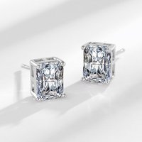 925 Sterling Silver Zirconia Crystal Earrings For Women Classic Geometric Twisted Line Earrings Party Versatile Jewelry