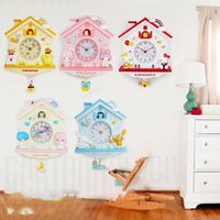 Kawaii Kitty My Melody Pompompurin Cartoon Wall Clock Cute Room Decor for Girls Bedroom Birthday Gift Idea Room Decorated