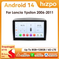 Hizpo 2Din 9 Zoll 8-Core Android14 Autoradio für Lancia Ypsilon 2006–2011 Auto CarPlay 4G BT RDS DSP GPS Navi Snapdragon 6115