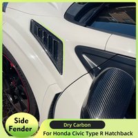 Dry Carbon Side Fender Air Vent Trims Covers for Honda Civic Type R Hatchback 4-Door 2015 2016 Car Air Vent Outlet Scoop Cover