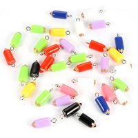 20pcs/lot Mixed Random Color Resin Pencil Shape Charms Pendants DIY Keychain Earrings for Jewelry Making Accessories