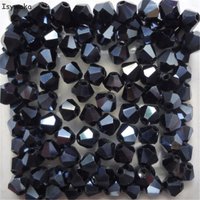 Isywaka Sale Ink Blue Color 100pcs 4mm Bicone Austria Crystal Beads charm Glass Beads Loose Spacer Bead for DIY Jewelry Making