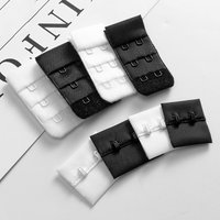 10 teile/los Damen Nützlich Bh schwarz weiß Extender Strap Verlängerung 2 Haken 2 Reihen Verstellbaren Gürtel Schnalle taste zubehör DIY