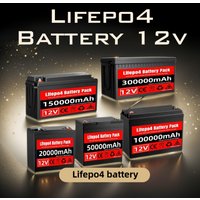 Lifepo4 battery 12V 100Ah 200Ah 300Ah LiFePo4 Battery Pack Lithium Iron Phosphate Batteries Built-in BMS For Solar Boat No Tax