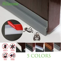 Door Bottom Seal Strip Self Adhesive Silicone 5Color Window Bottom Sealing Tape Flexible Wind Noise Reduction Stopper Under Door