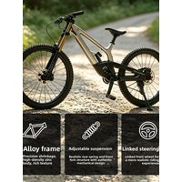 YT Mountain Bike Model Simulation Soft Tail Children's Bicycle Toy Car Alloy Material Collectible Static Model Toy