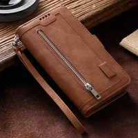 9-Card Zipper Wallet Leather Case For iPhone 17 Air 16 15 14 13 12 11 Pro Max Xs Xr X 16E 13 12 Mini 7 8 Plus SE 2022 Cover